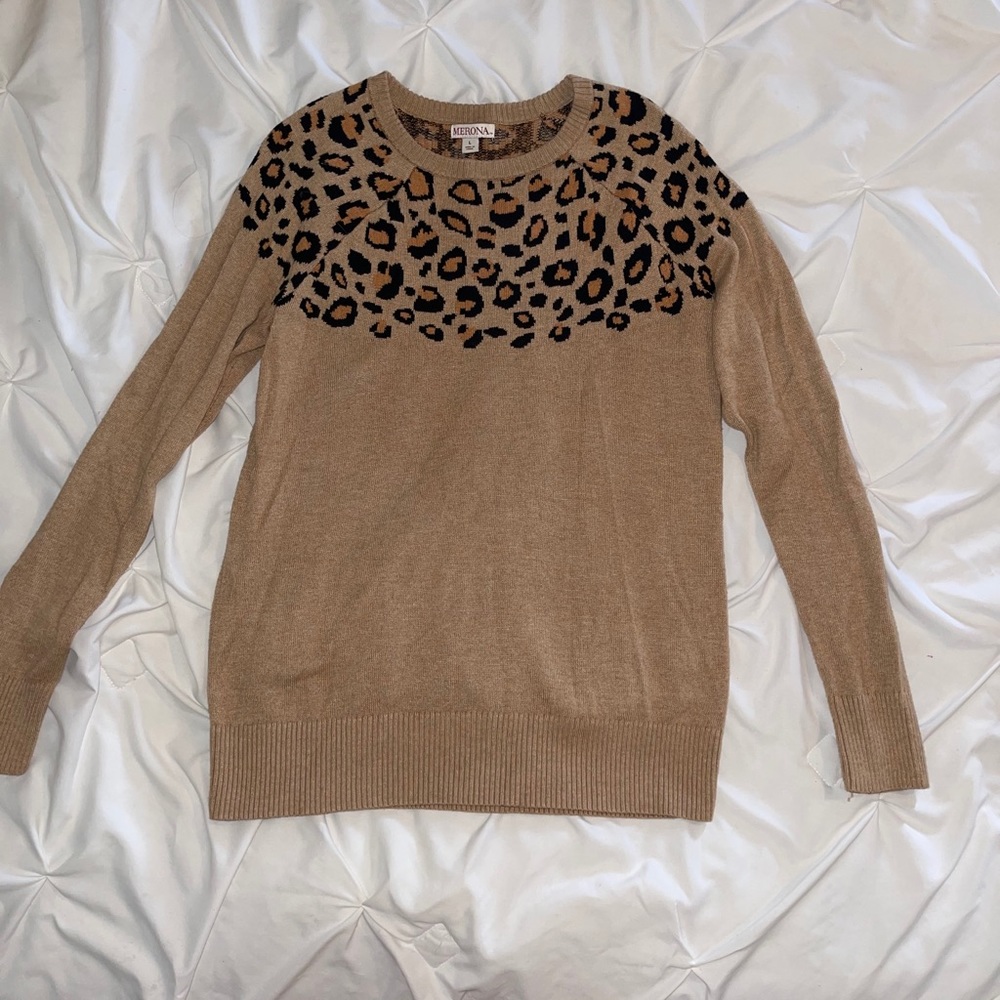 Women’s leopard print sweater